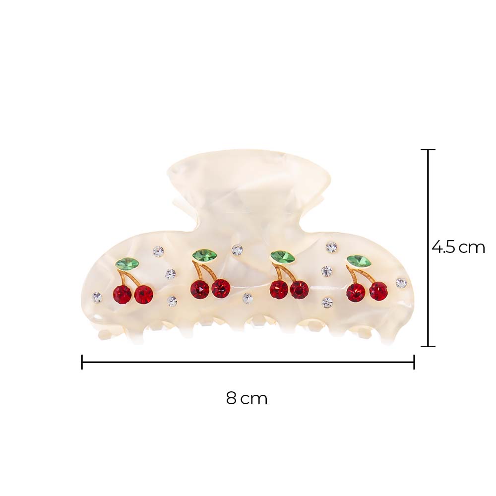 Four Cherry Besties Hair Claw Clip - Adina's Jewels