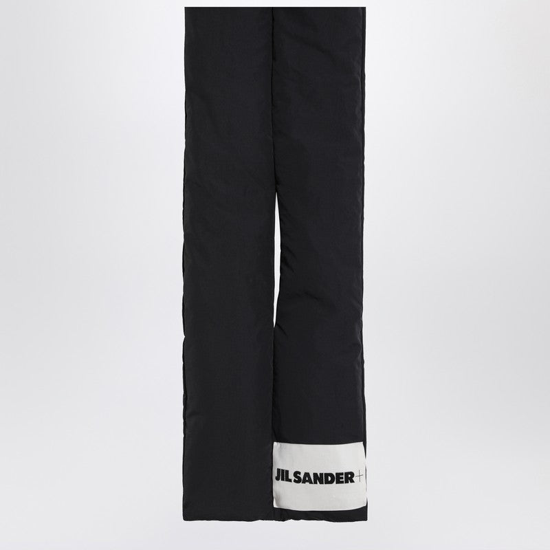 Jil Sander Black Padded Scarf With Logo Men