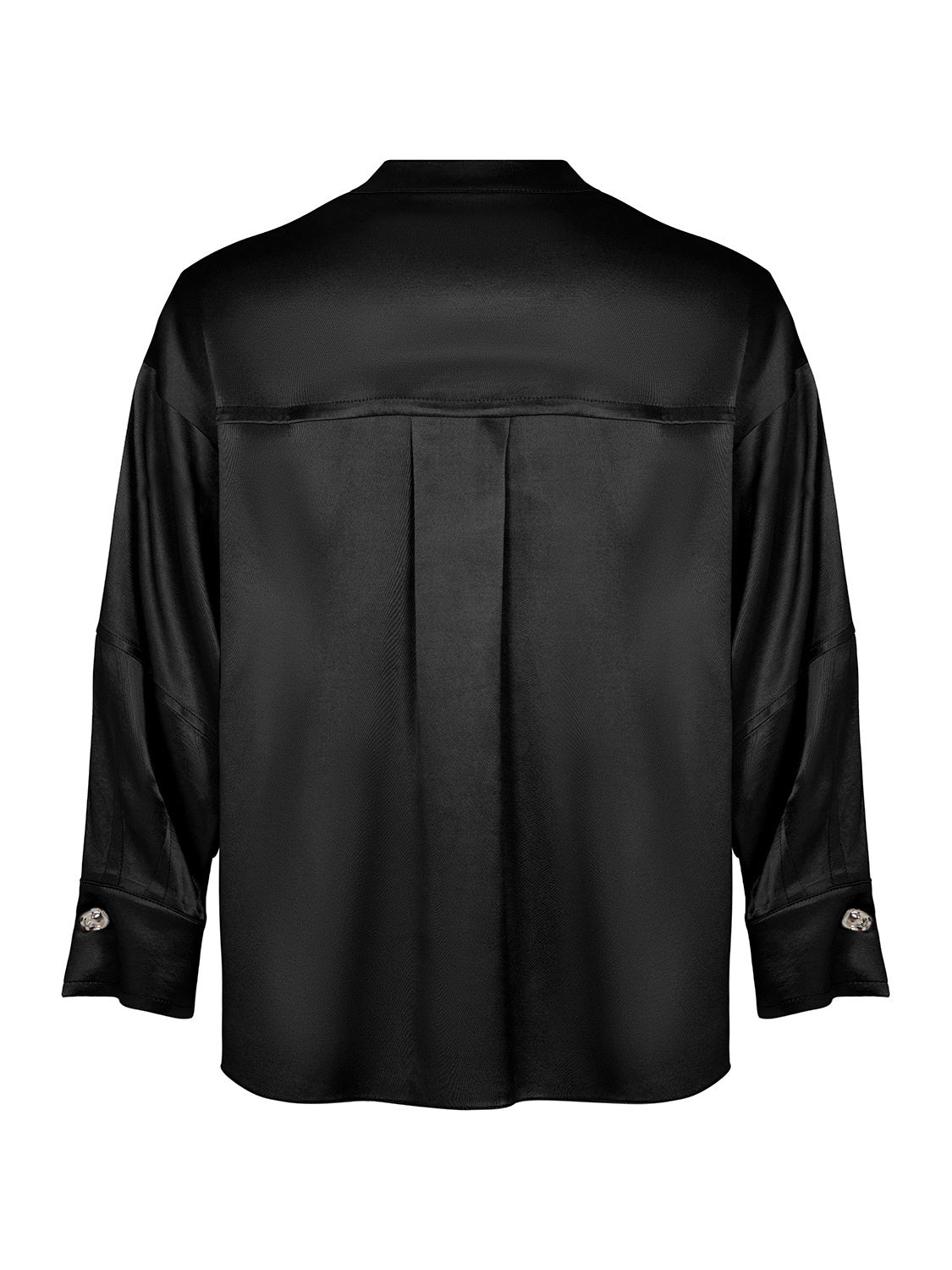 Mandarin Collar Shirt - Black