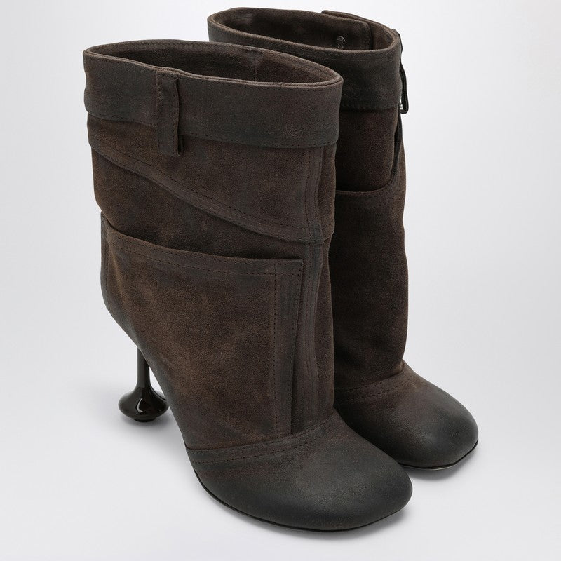 Loewe Brown Suede Toy Boot Women