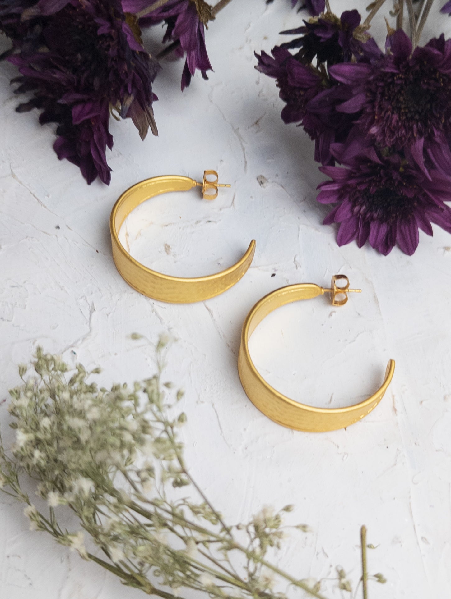 Golden Road Hoop Earrings