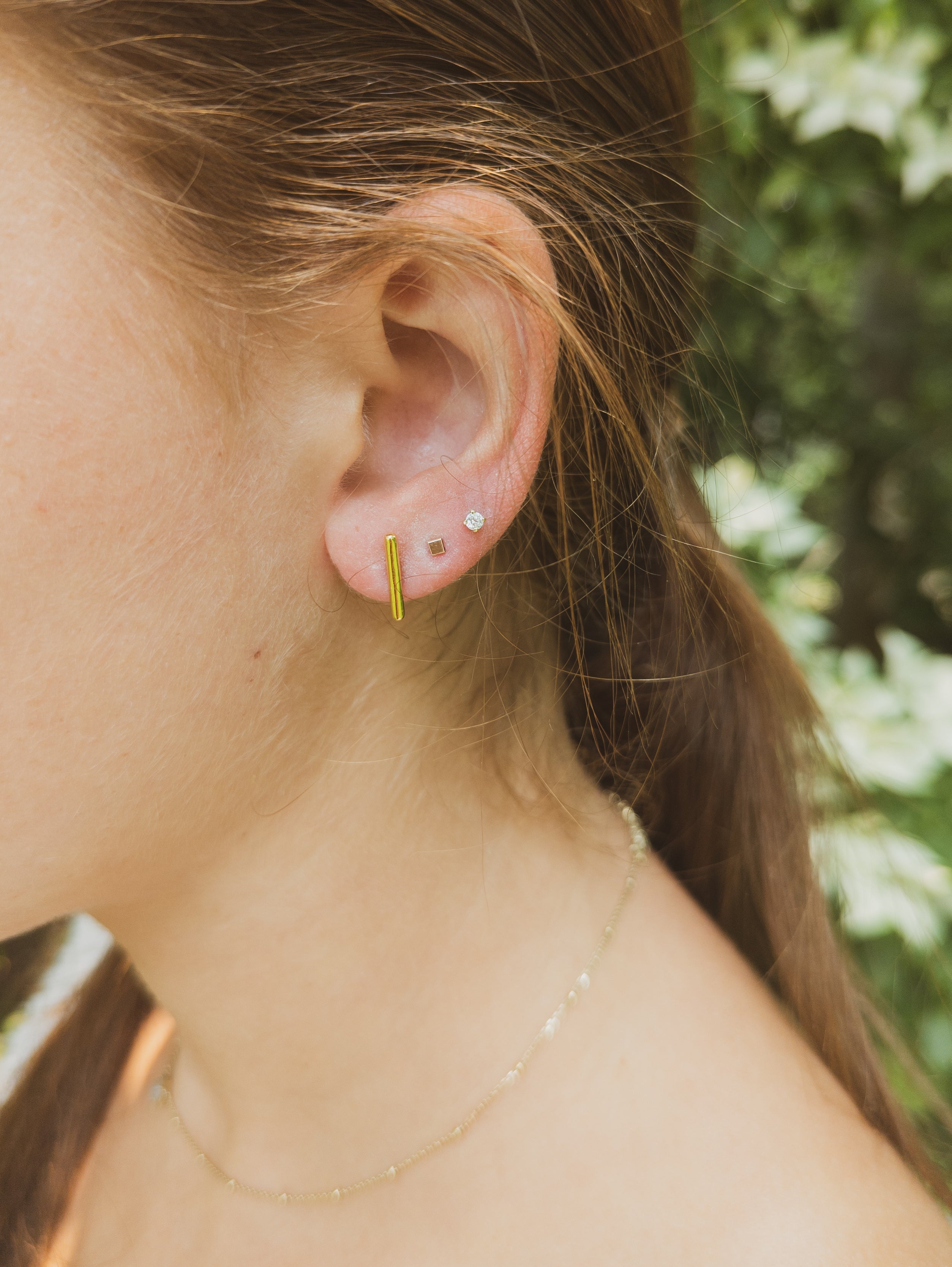 Bar Stud Earrings