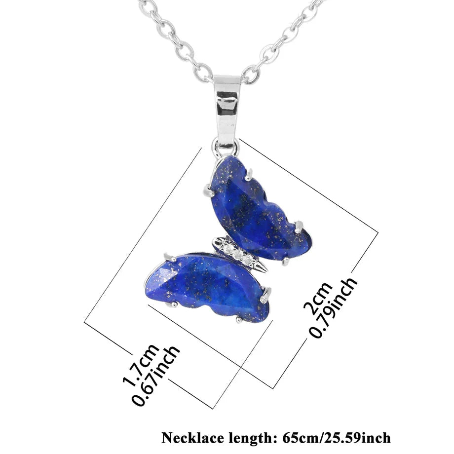 Crystal Butterfly Necklace & Ring