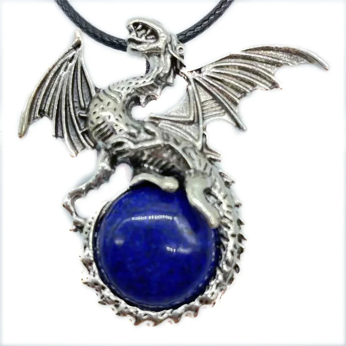 Crystal Circle Dragon Necklaces
