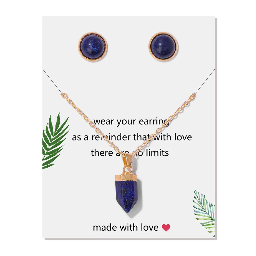 Crystal Point Gold Pendant Necklaces