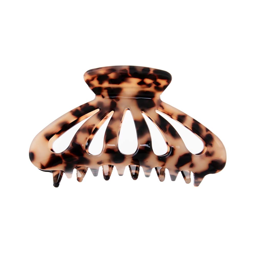 Light Tortoise Medium Cutout Classic Hair Claw Clip - Adina's Jewels