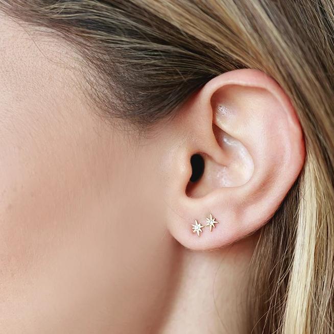 Solid Gold Little Dipper Studs