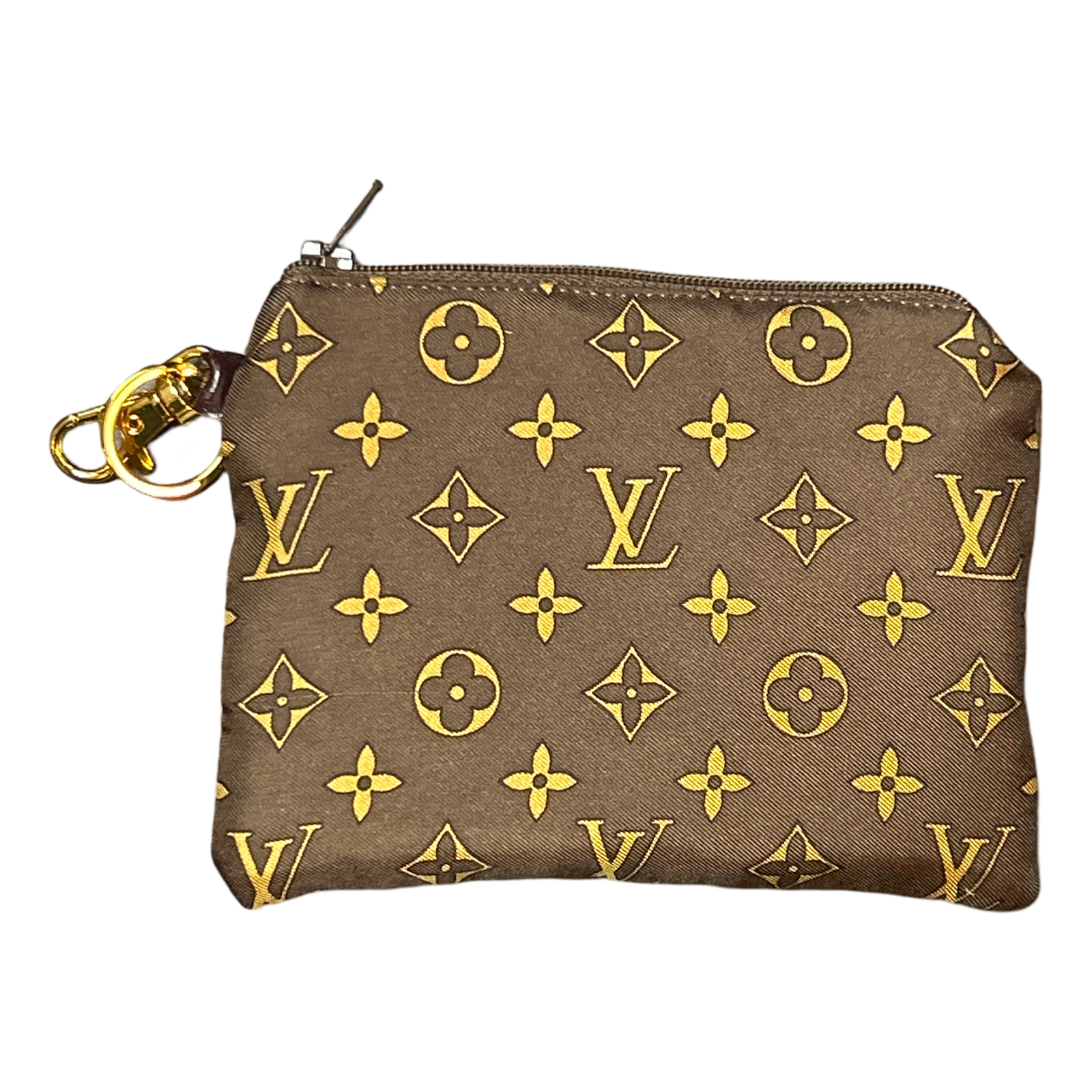 Monogram Luggage Vintage Silk Scarf Coffee Run Keychain Bag