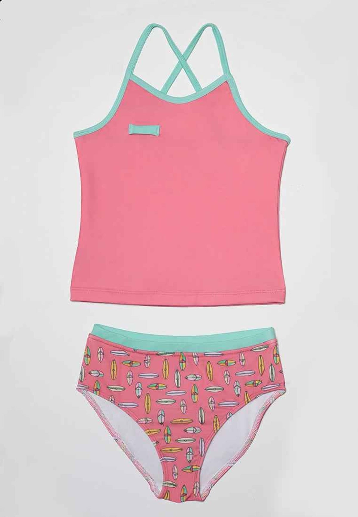 Talula Surfboard Tankini Set - Raspberry Surf