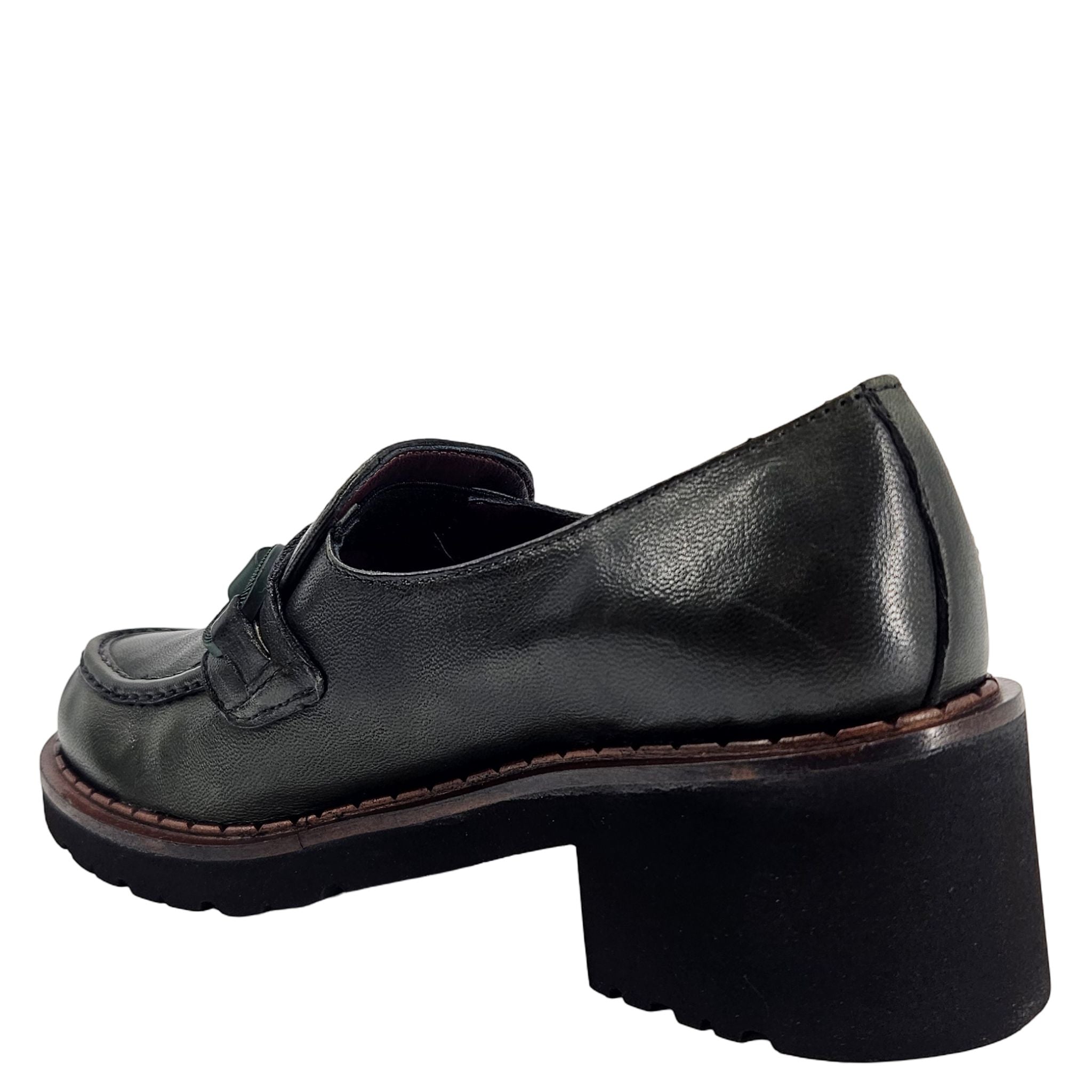 Green Lug Sole Chunky Loafer