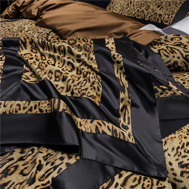 Luxury Egyptian Cotton Leopard Print Bedding Set | 3CARATS
