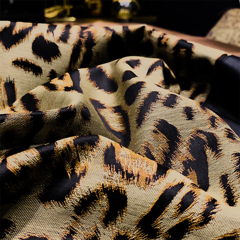 Luxury Egyptian Cotton Leopard Print Bedding Set | 3CARATS