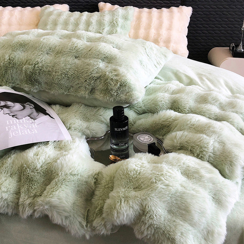 Luxury Soft Faux Rabbit Fur Duvet Cover Set | 3CARATS