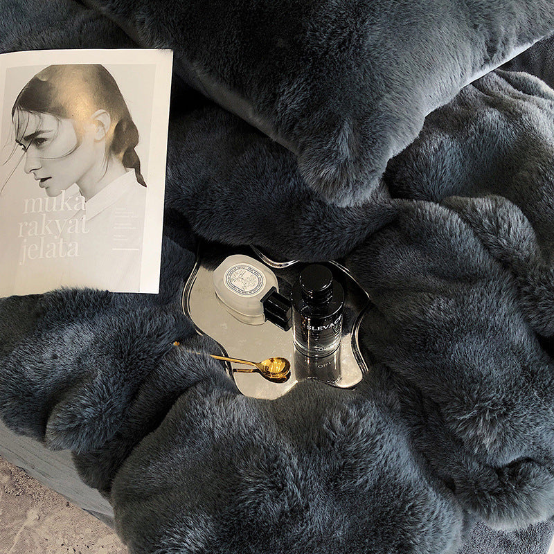 Luxury Soft Faux Rabbit Fur Duvet Cover Set | 3CARATS
