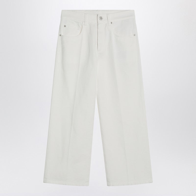Brunello Cucinelli White Cotton Trousers Women
