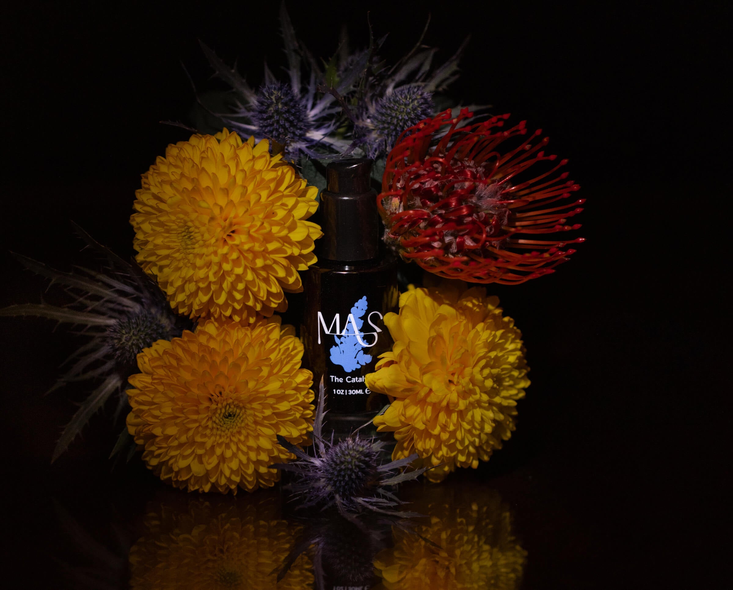 The Catalyst product with four flowers