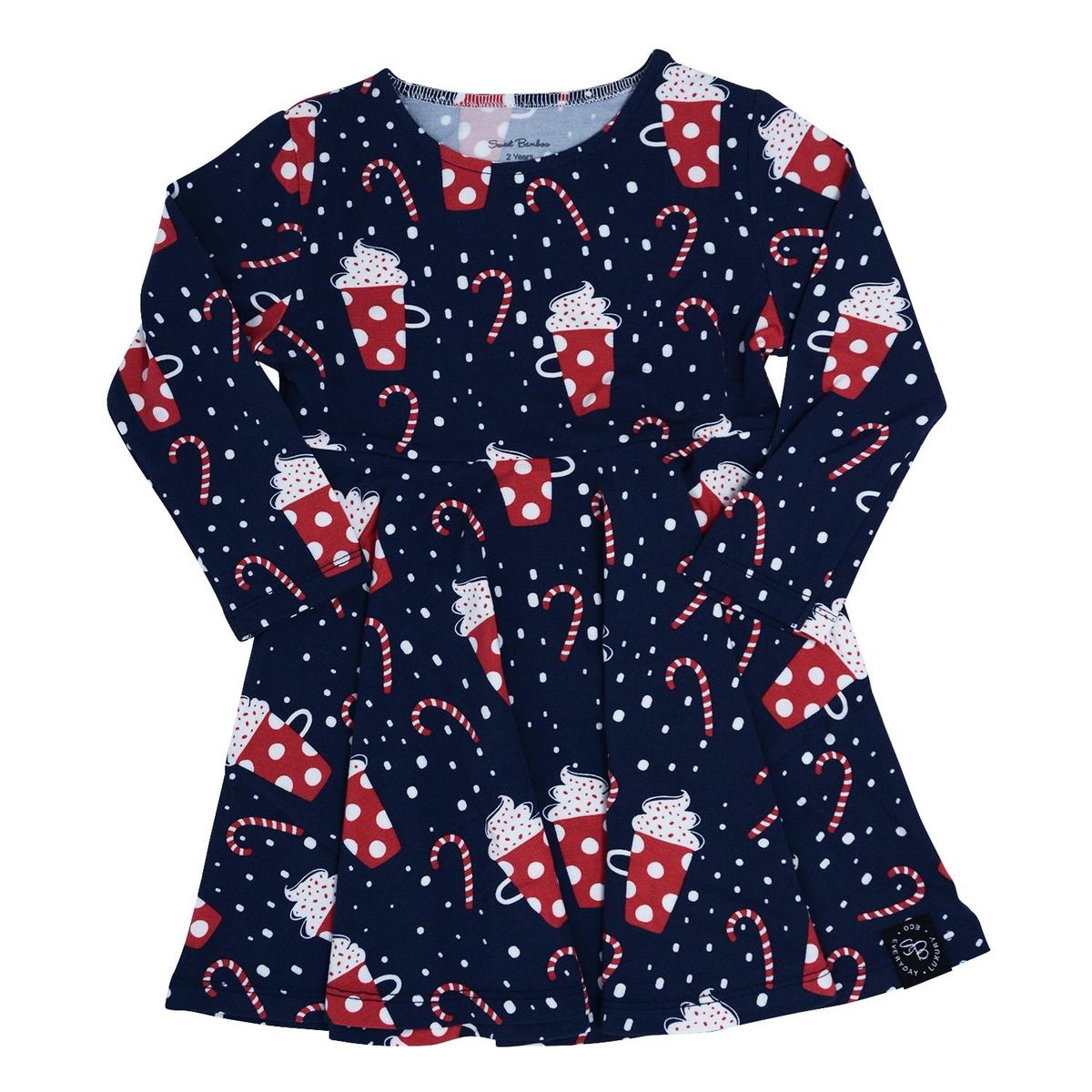 Swirly Girl Dress - Hot Cocoa