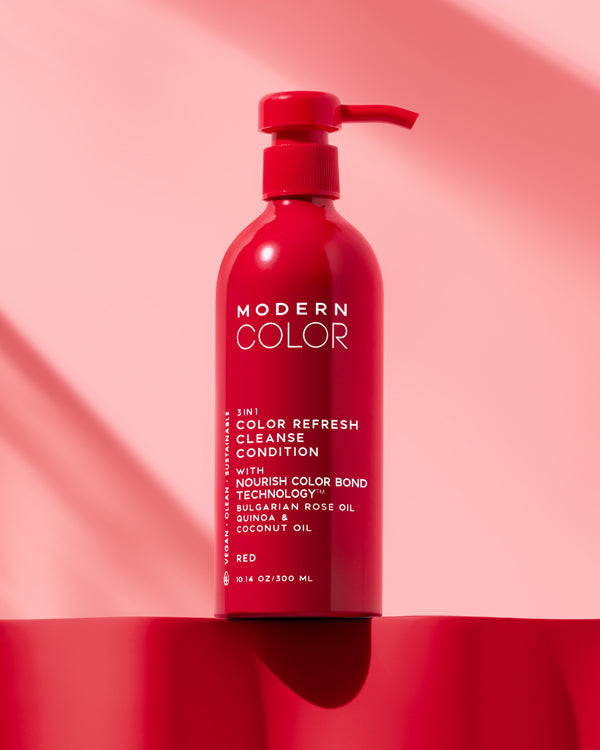 3-In-1 Hair Color Refresh + Cleanse + Condition - Red