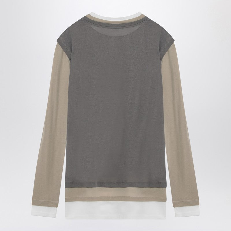 Miu Miu Set Of Three T-Shirts White/Pumice/Lead Women