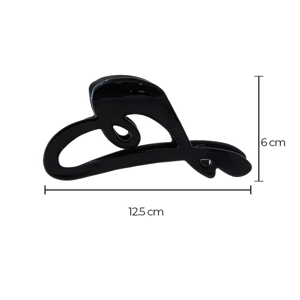 XL Heart Cutout Hair Claw Clip - Adina's Jewels