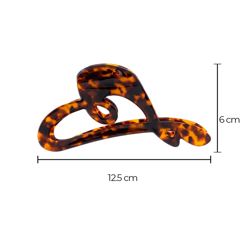 XL Heart Cutout Hair Claw Clip - Adina's Jewels