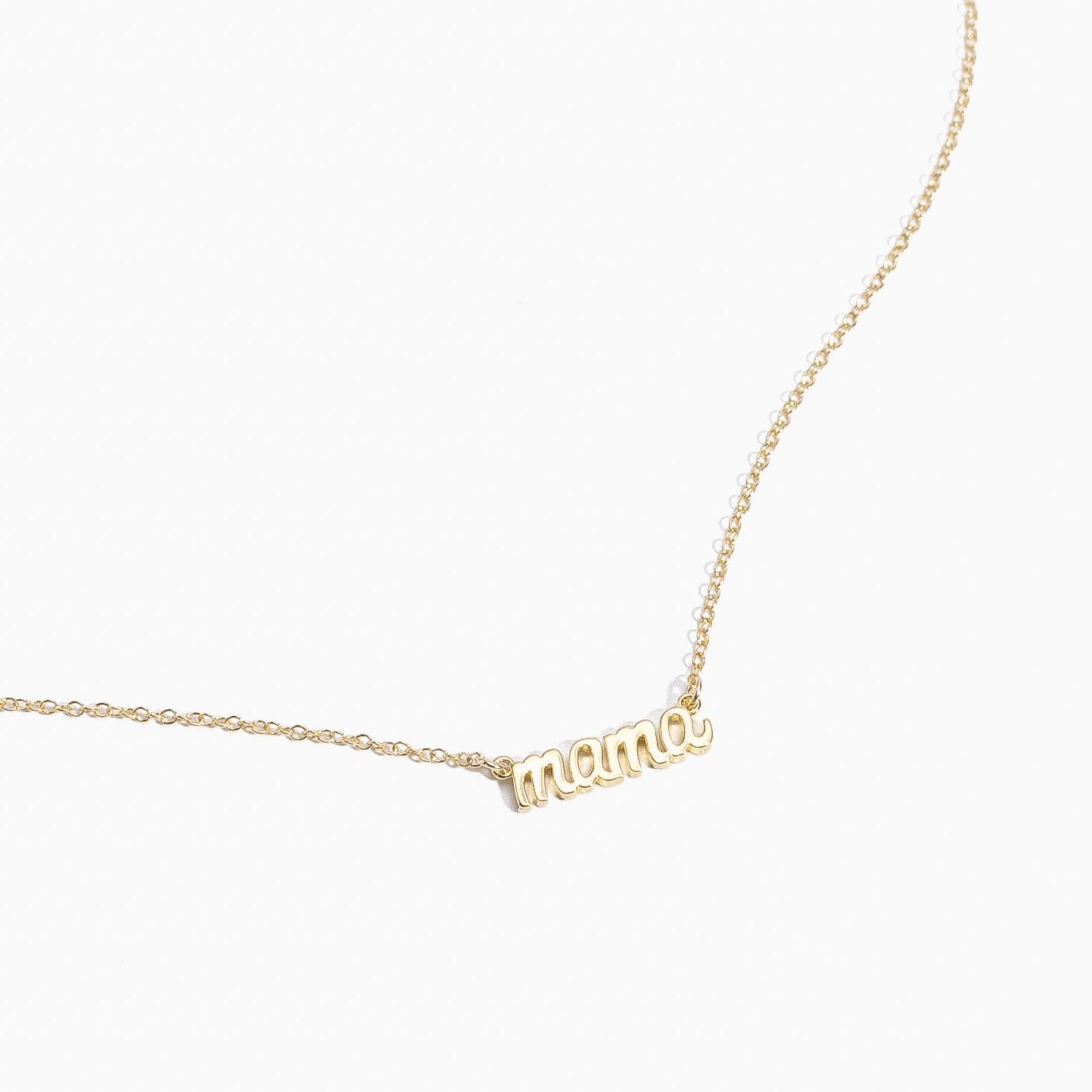 Solid Gold Mama Necklace