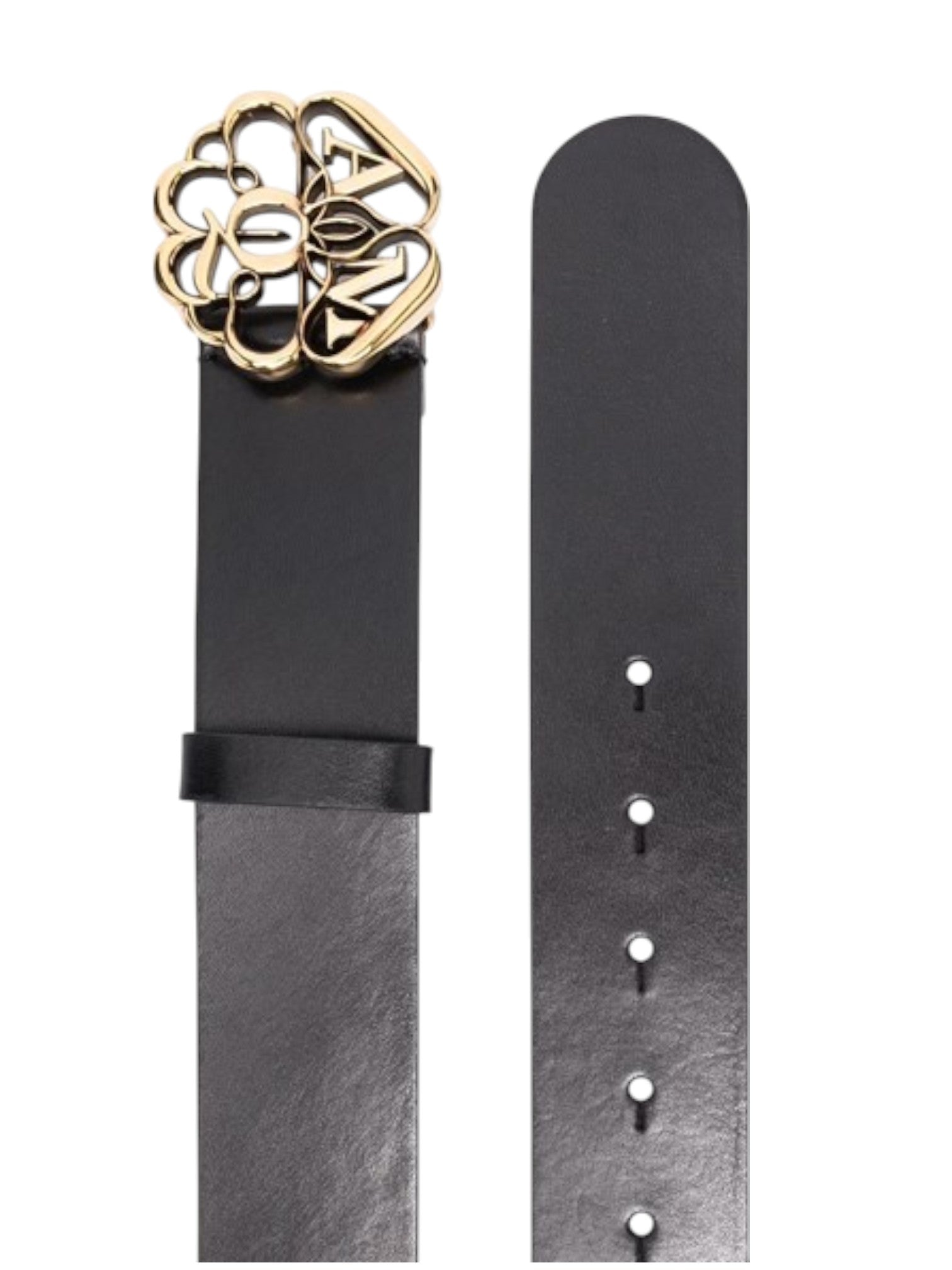 Alexander McQueen Black calf leather belt