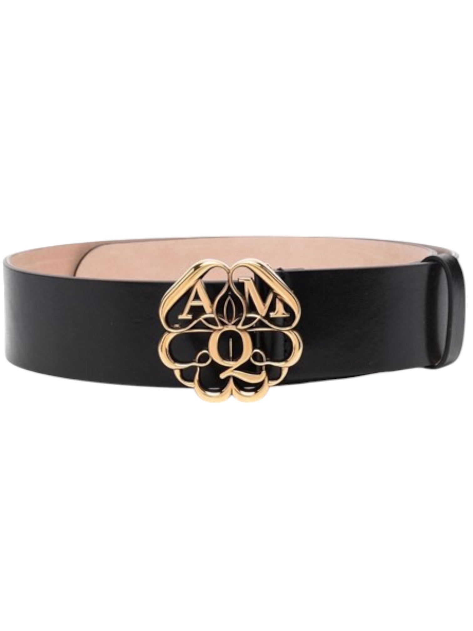 Alexander McQueen Black calf leather belt
