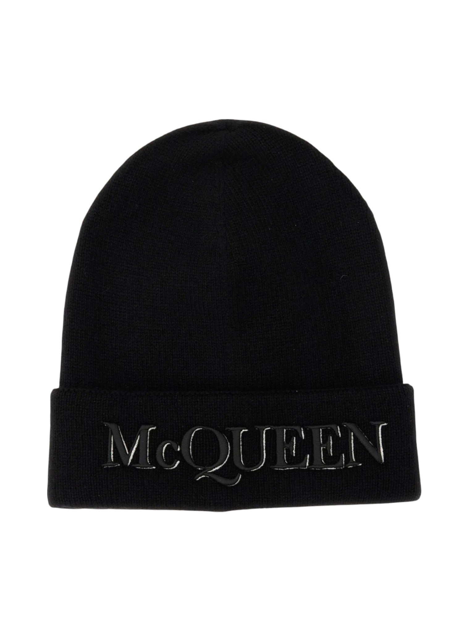 Alexander McQueen Logo Embroidered Knit Beanie