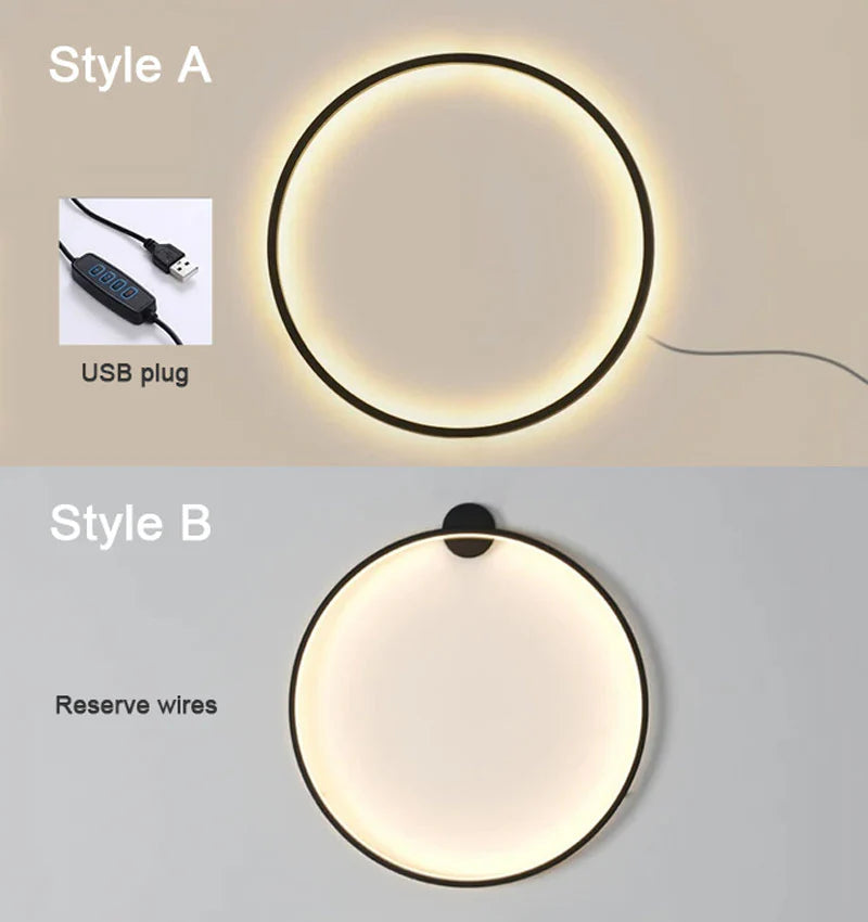 Modern Simple Circle LED Wall Lights | 3CARATS