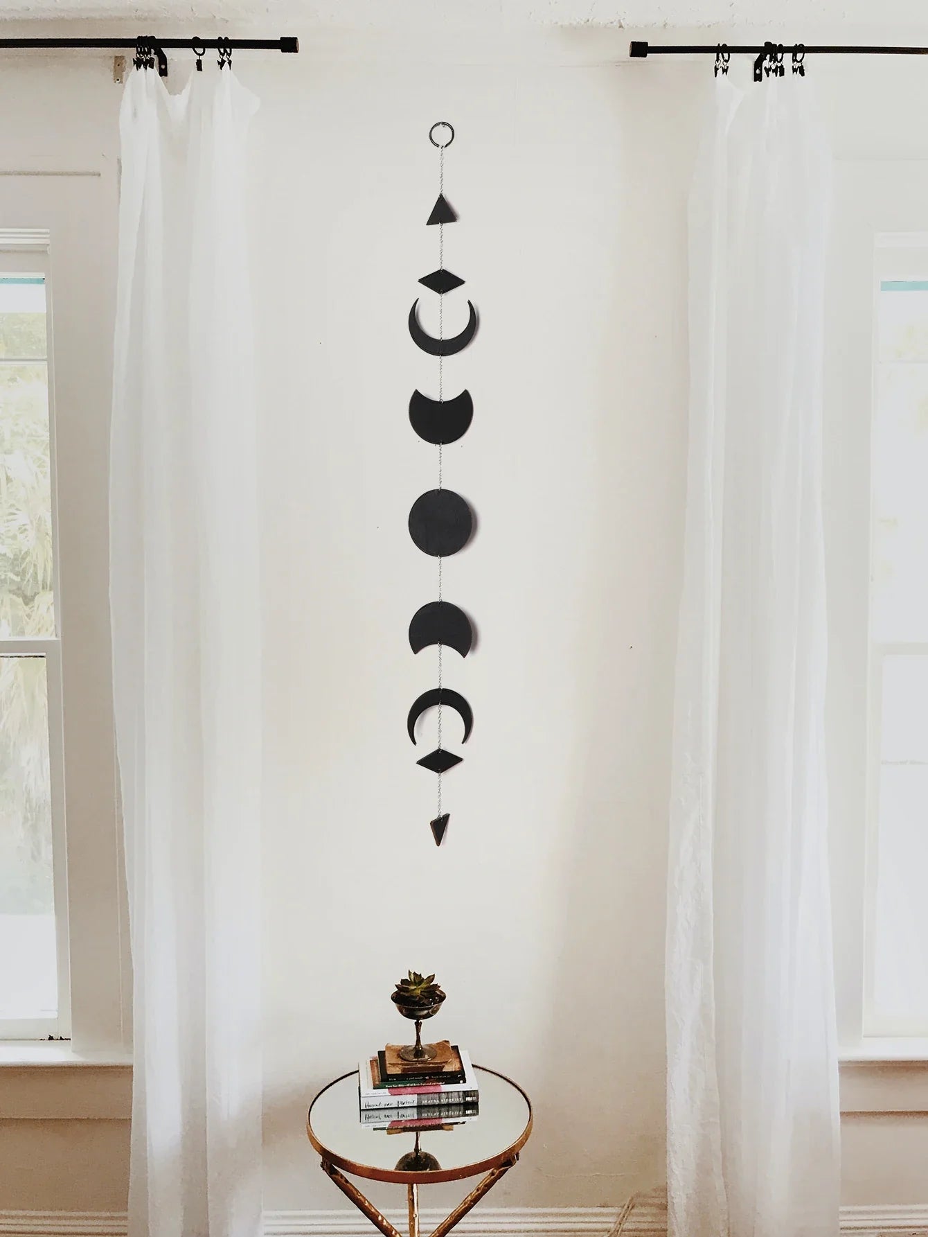 Black Moon Phase Wall Hanger