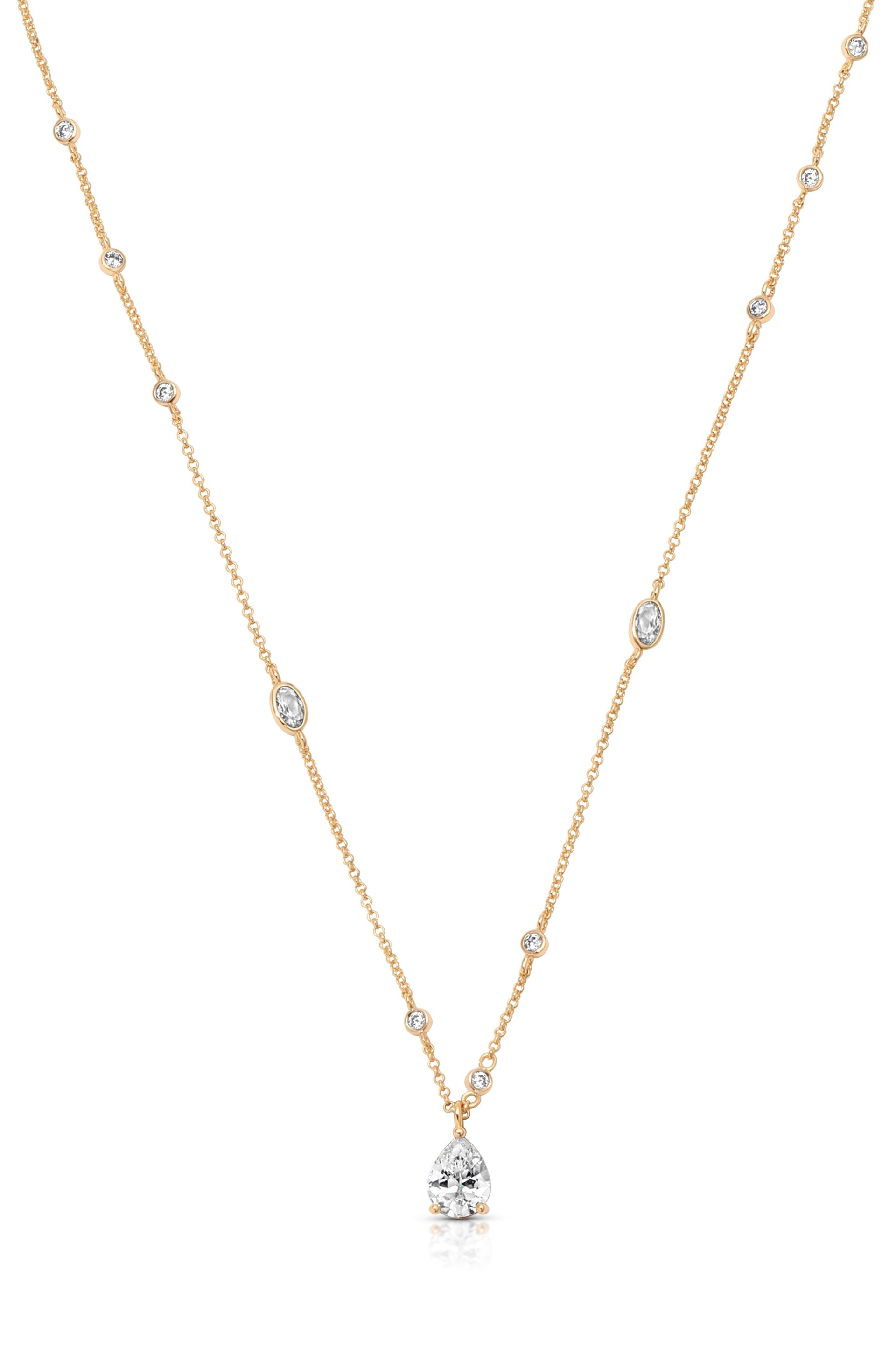 Delicate Crystal Pendant Necklace