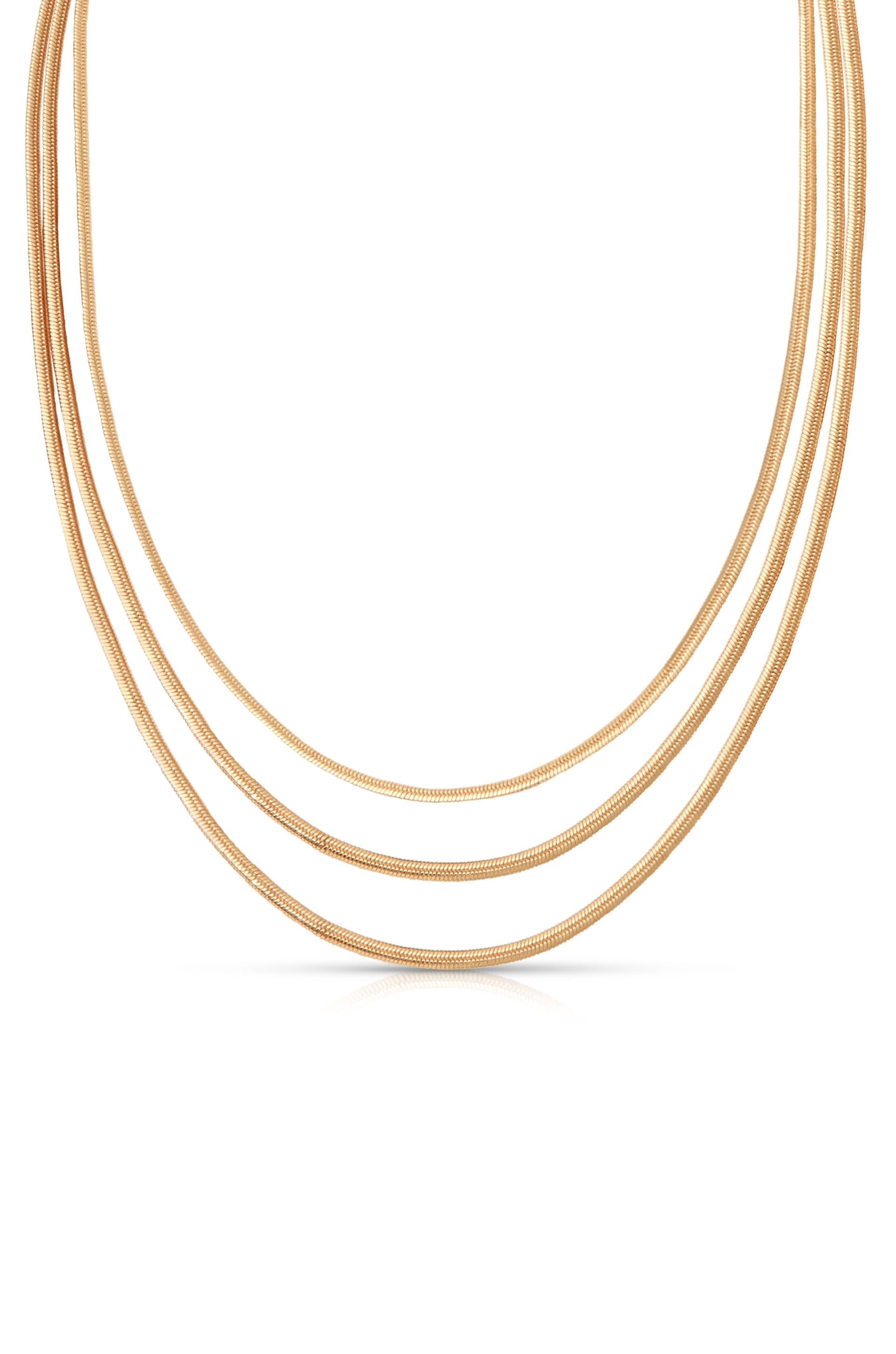 Triple Snake Chain Necklace
