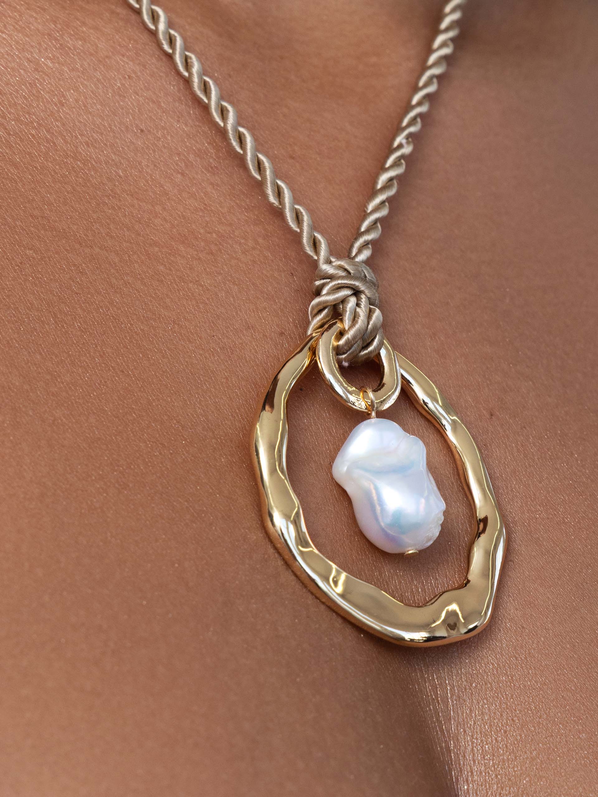 Nautical Pearl Necklace