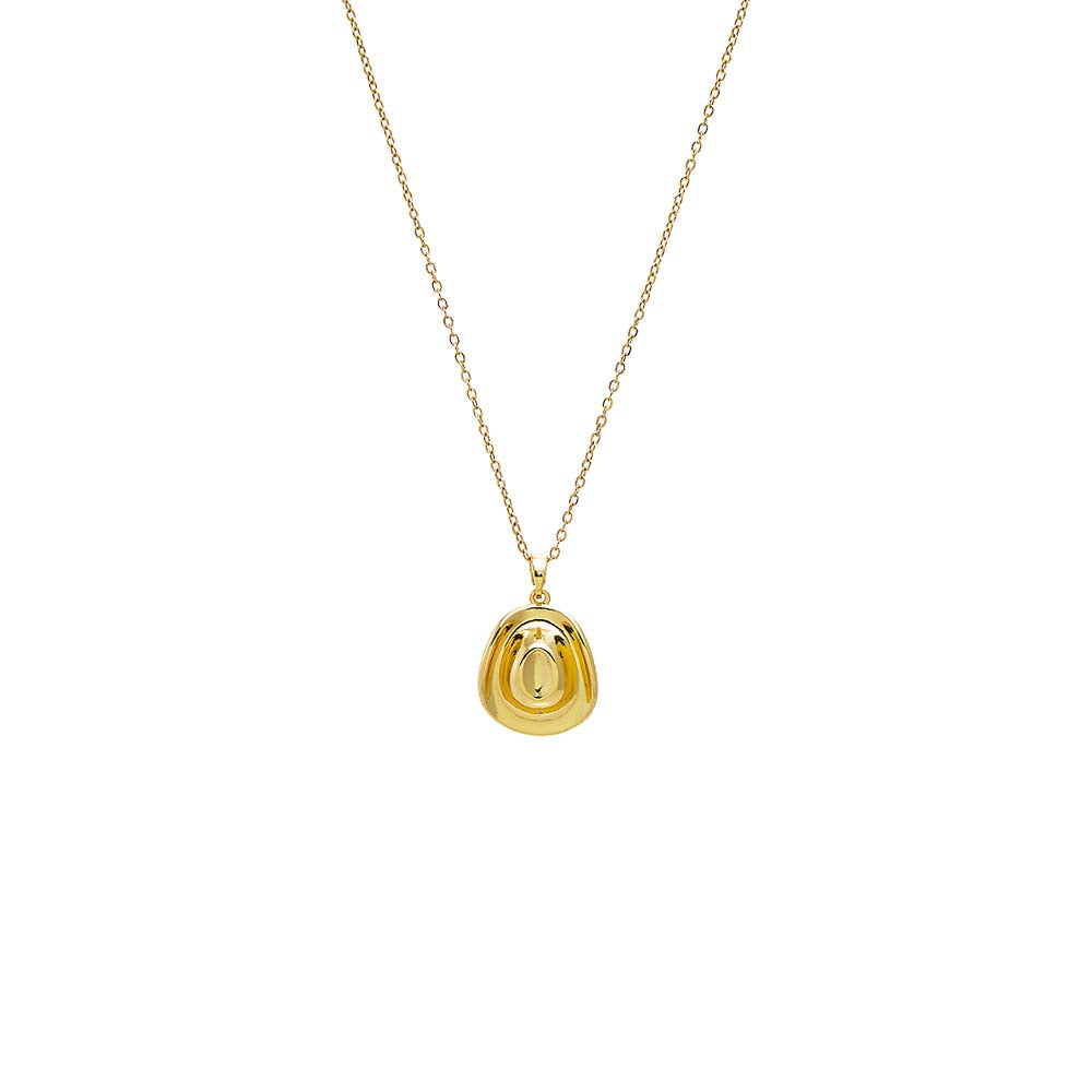 Gold Cowboy Hat Pendant Necklace - Adina's Jewels