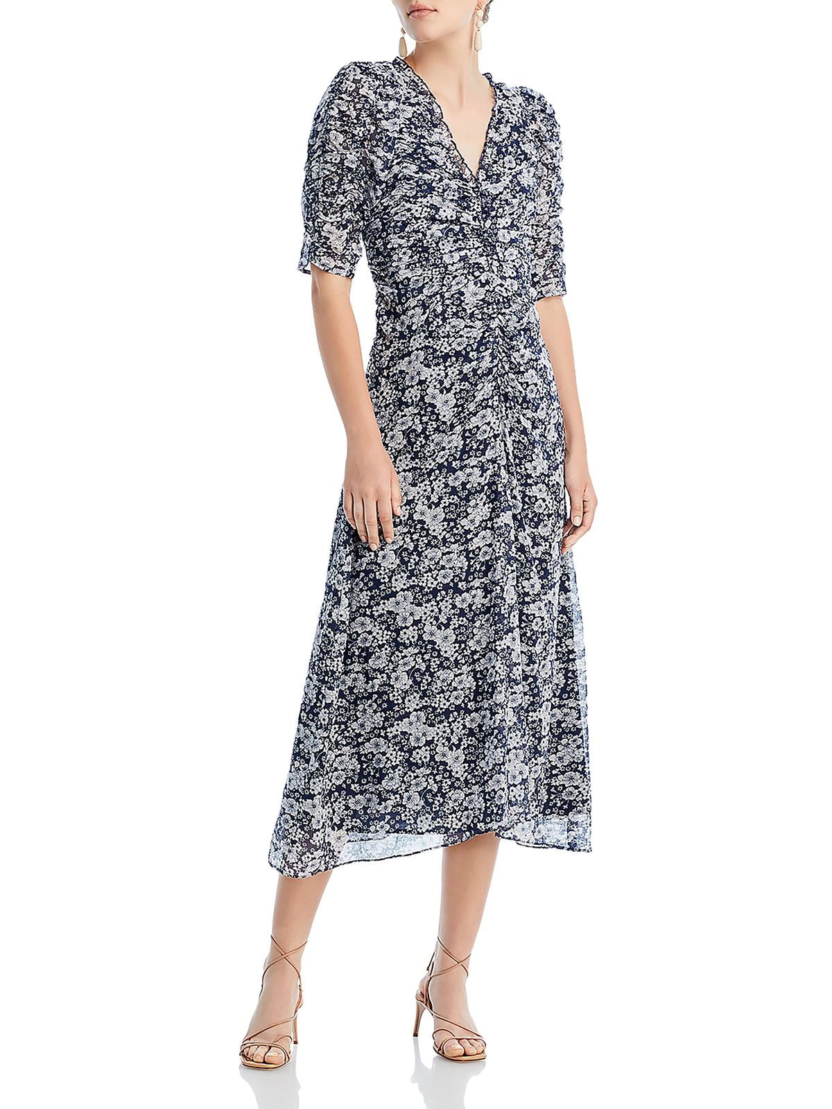 Sea New York Suzie Ruched Midi Dress Navy by Steals