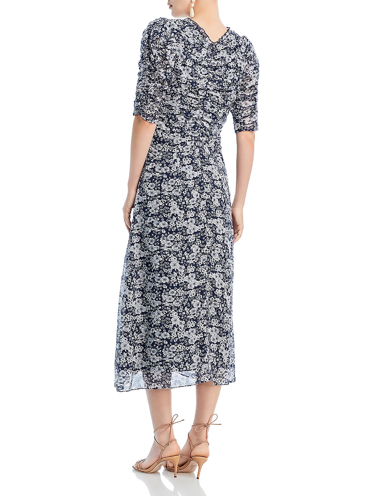 Sea New York Suzie Ruched Midi Dress Navy by Steals