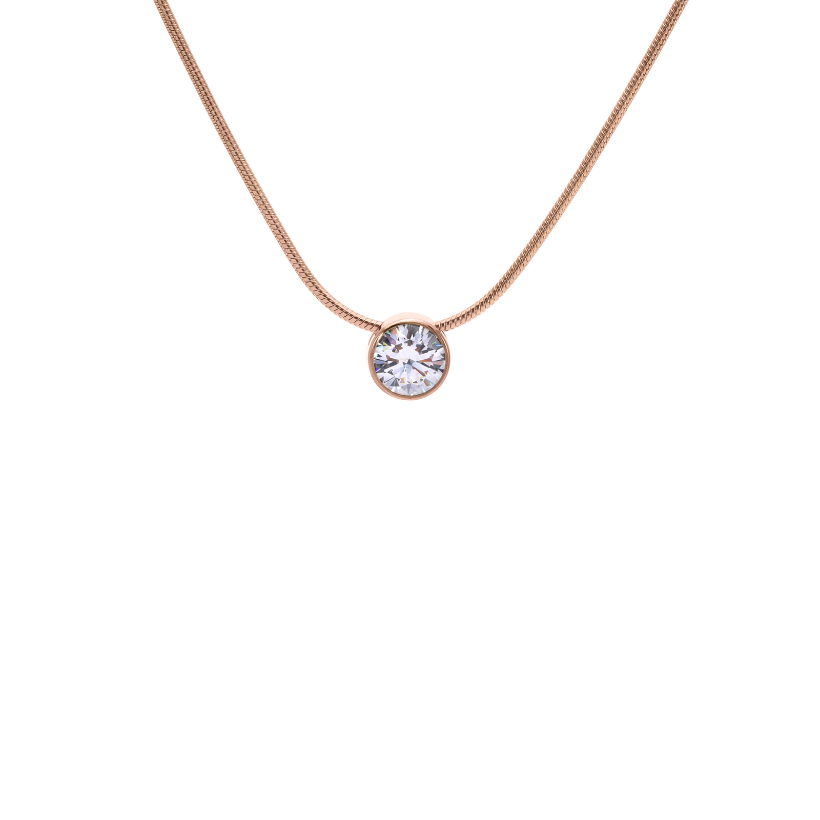PT101RG B.Tiff Rose Gold 1 ct Solitaire Pendant