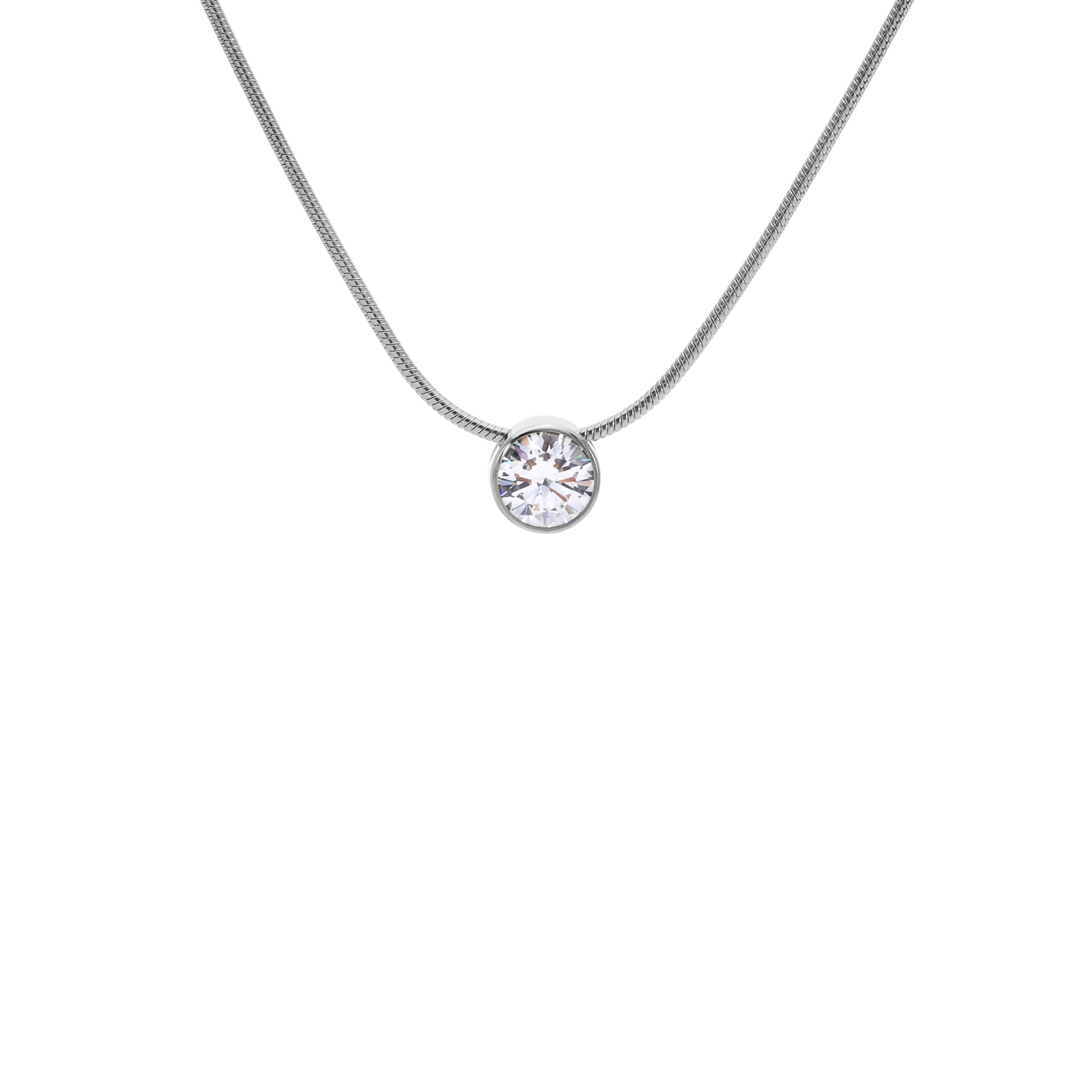 PT101W B.Tiff 1 ct Solitaire Pendant