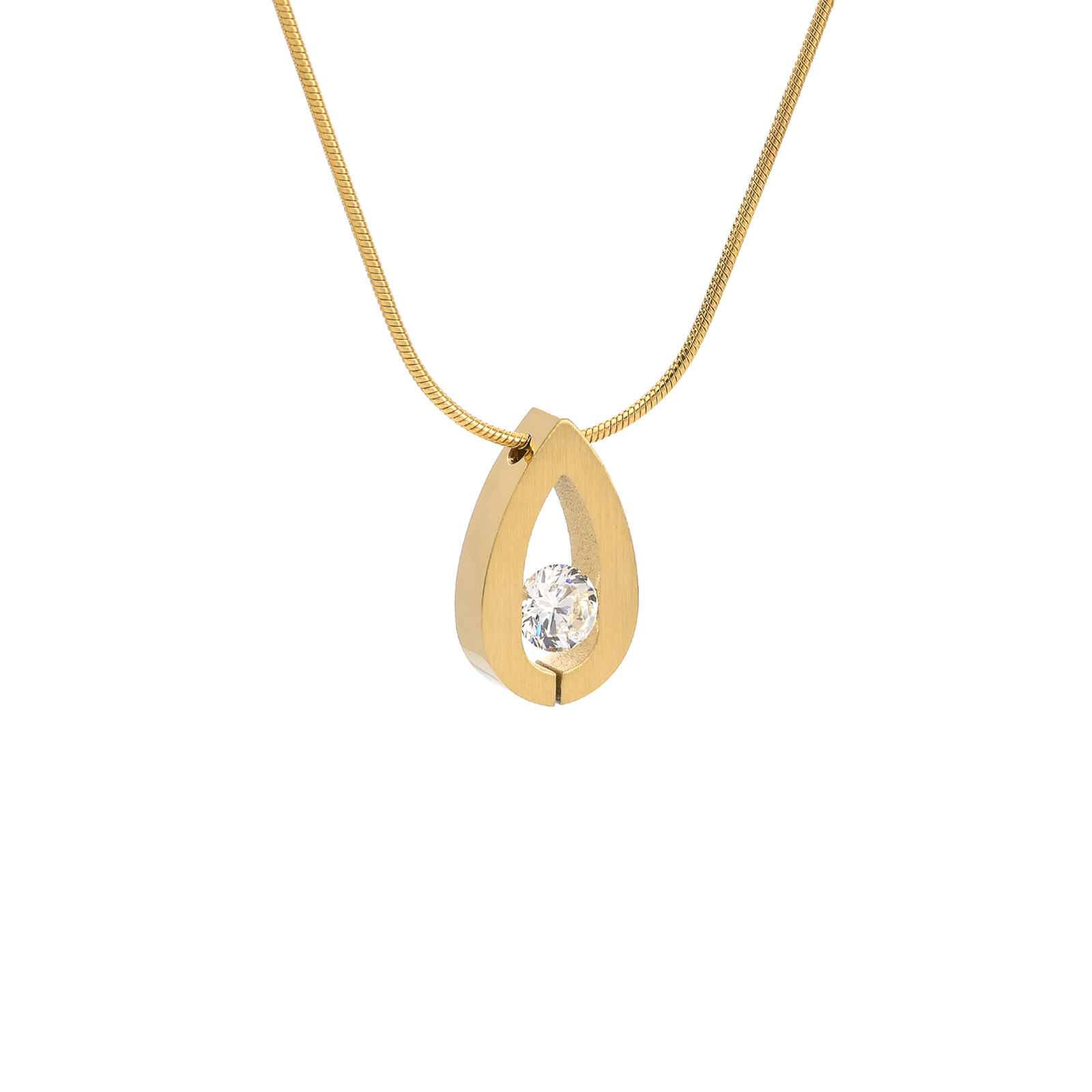 PT106G B.Tiff Gold Drop Pendant