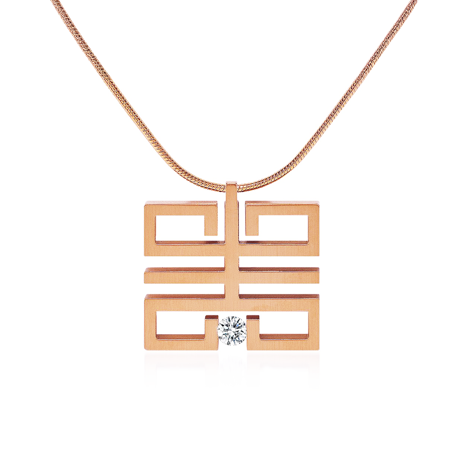 PT114RG B.Tiff Rose Gold Feliĉo Pendant