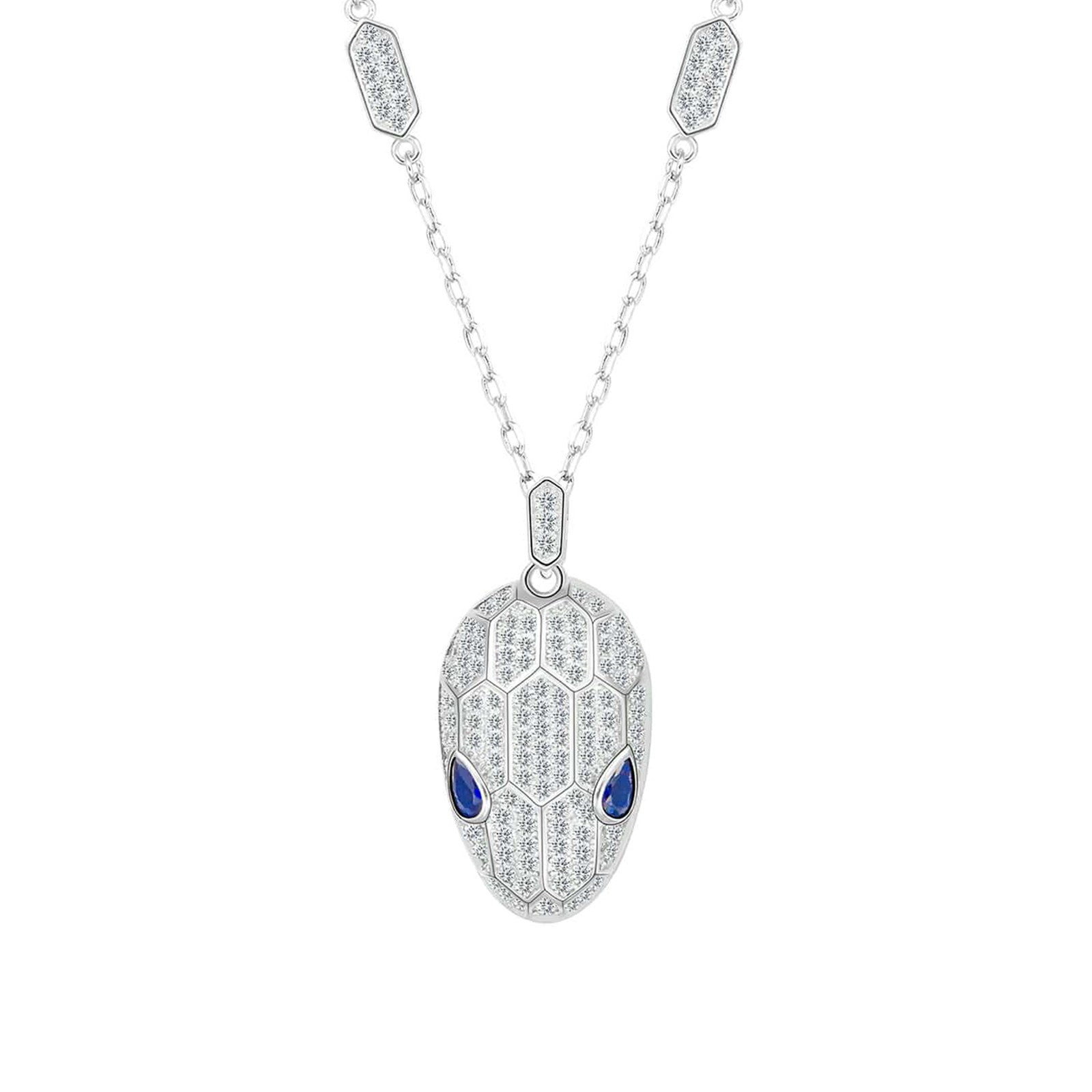 PT307W B.Tiff  Pavé Viper Pendant Necklace