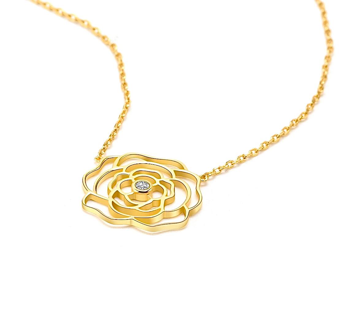 PT308G B.Tiff Rosé Gold Pendant Necklace by B.Tiff New York