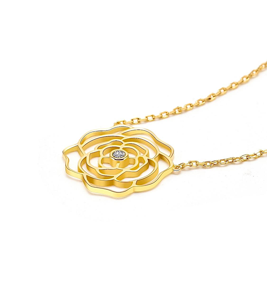 PT308G B.Tiff Rosé Gold Pendant Necklace by B.Tiff New York