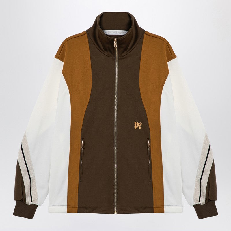Palm Angels Sweatshirt Over Colour-Block Brown/Ochre Women