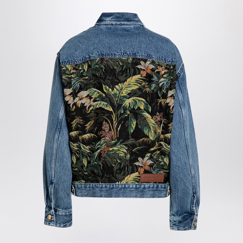 Palm Angels Denim Jacket With Jungle Insert Women