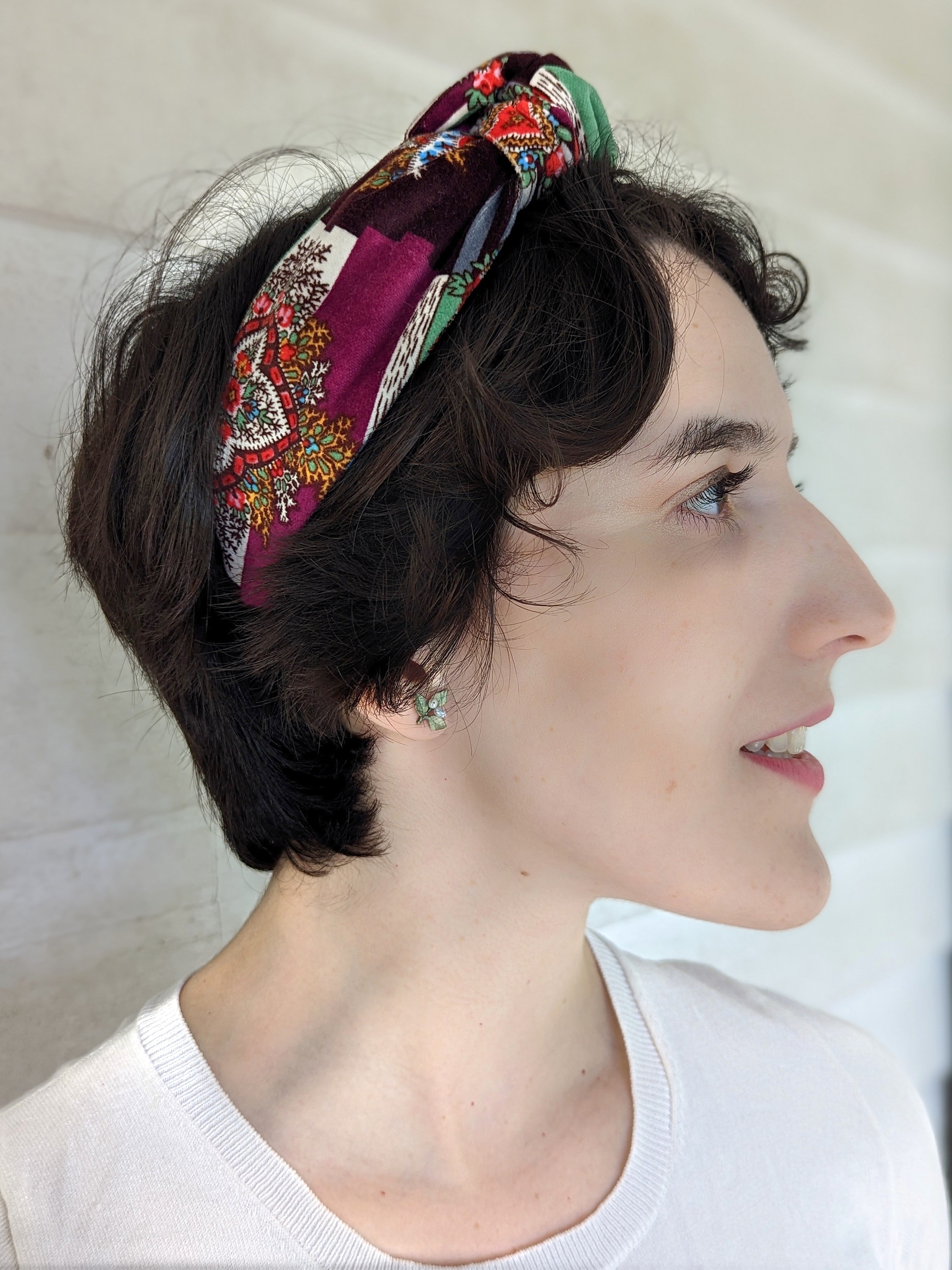 Geo Paisley Velvet Headband