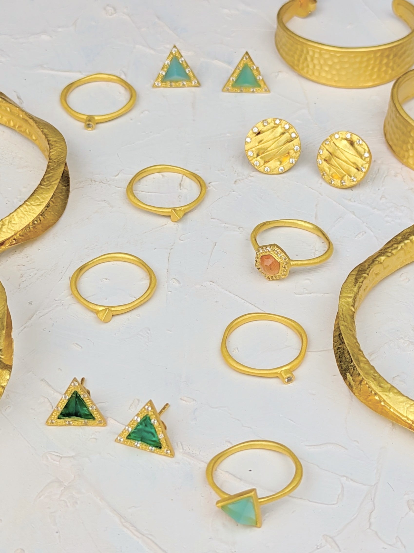 Triangle Stud Stacking Ring