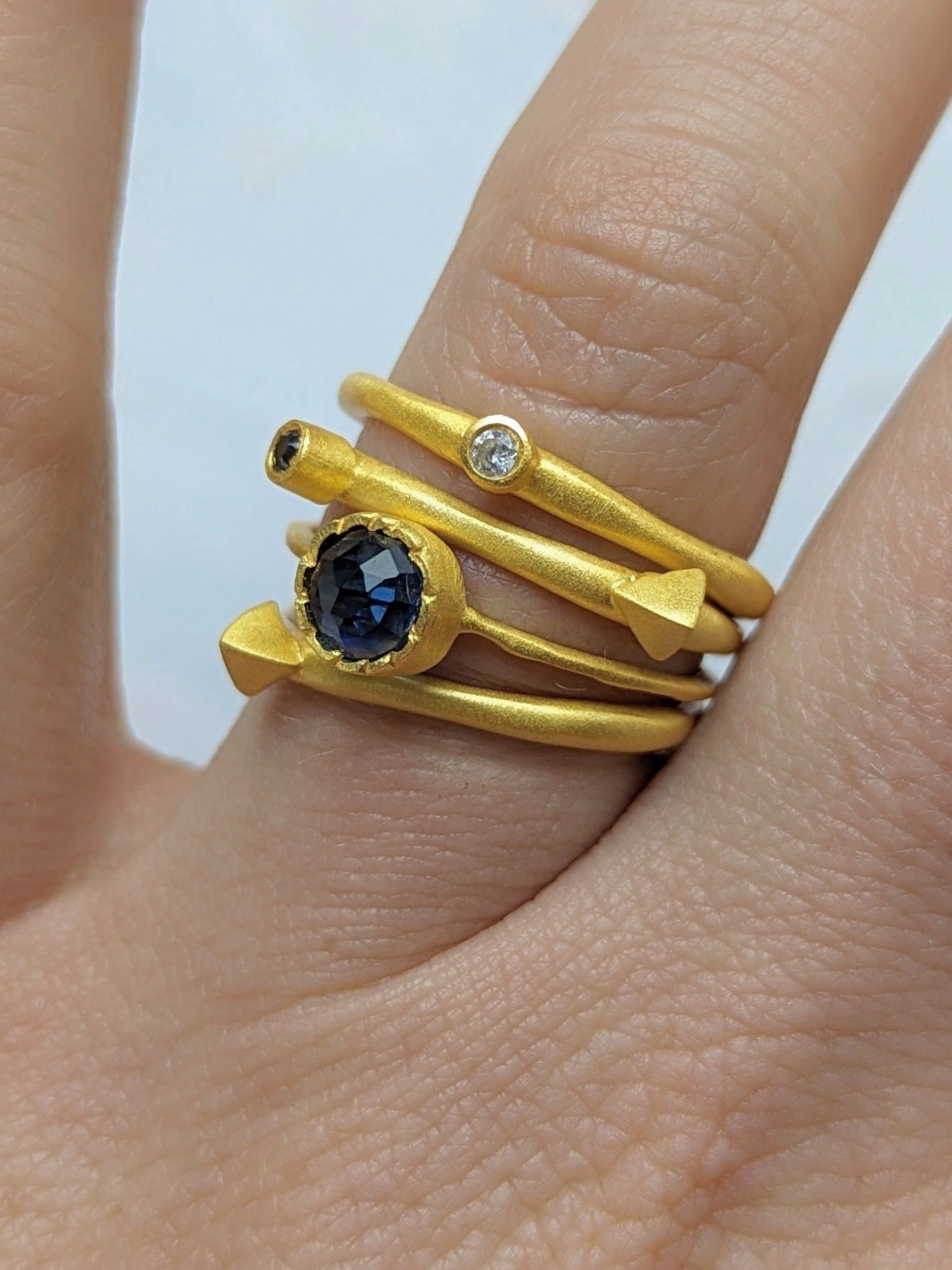 Onyx Spike Stacking Ring