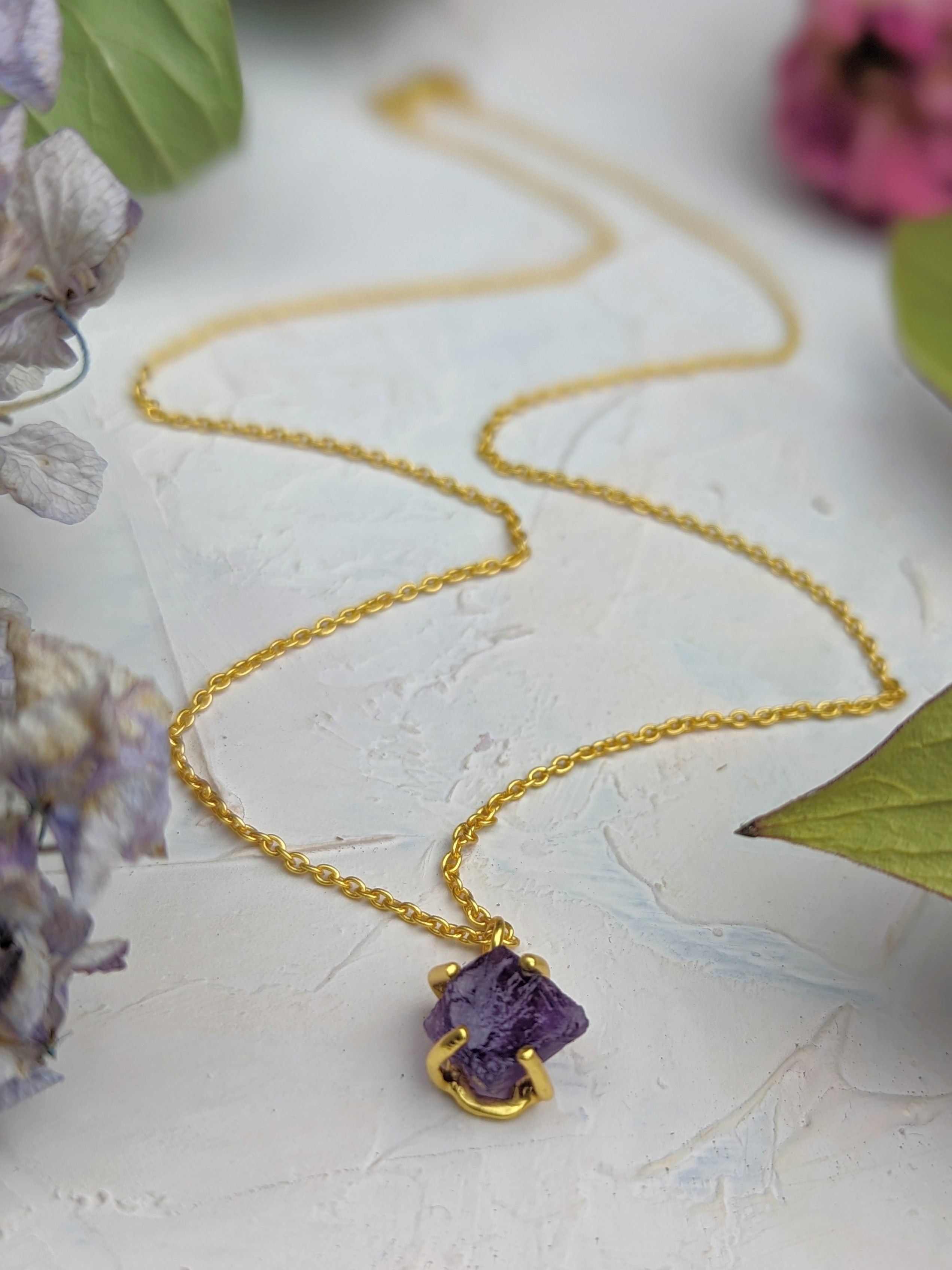 Raw Amethyst Necklace